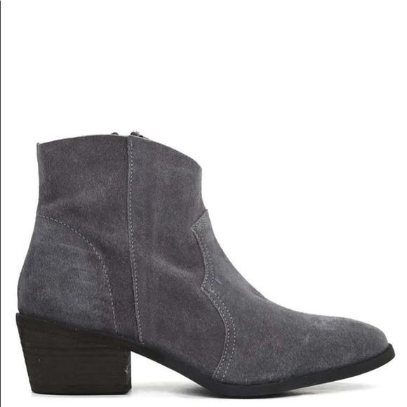 Rag & Co Brisa gray suede ankle boots 9 - Picture 2 of 16